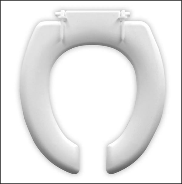 Assento Sanitário Oval Para Cadeira de Banho Aberto