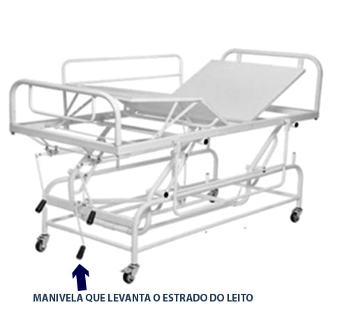 Cama de 3 Movimentos Com Manivelas